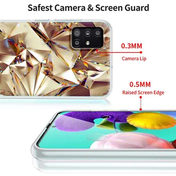 Mat Ohišje Za Samsung Galaxy A51 A71 A21s A31 M30s A12 A41 A02s A11 M31 A91 M51 Kritje Mehko Telefon Fundas Kristalno Diamond Coque