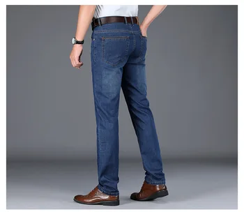 K2545 -Pomlad in poletje jeans moške svoboden ravne cevi hlače za moške, poslovni hlače 75548