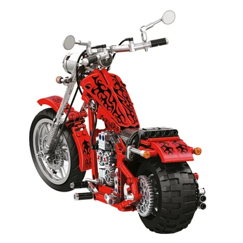 2021 NOVEGA Ustvarjalca Serije Red Skull MOC Motocikel gradniki DIY dirkalnika Opeke Klasični Model Otroci Igrače Združljiv Darilo