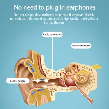 Kostno Prevodnost Bluetooth 5.1 Brezžične Slušalke Ear-vgrajena Non-uho Šport Vodotesne Slušalke Z LED Indikator
