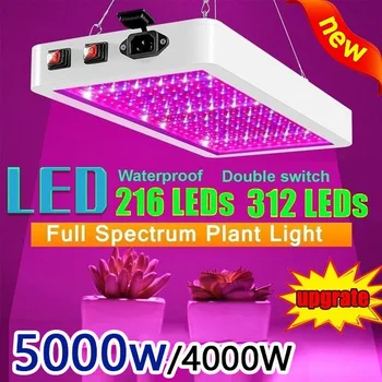 4000W/5000W 216/312 Led Celoten Spekter LED Rastlin Raste Svetlobe Zelenjave Bloom Lučka Zaprtih Rastlin Raste Svetlobe Toplogrednih Rastejo Luči