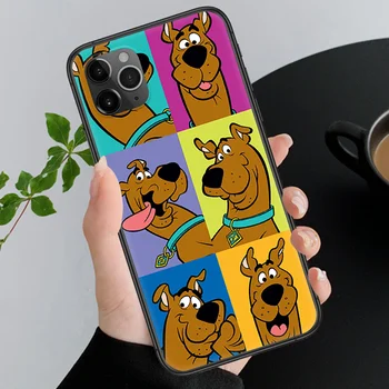 Doo-Scooby Risanka Telefon Primeru Zajema Trup Za iphone 5 5s se 2 6 6s 7 8 12 mini plus X XS XR 11 PRO MAX black tpu shell 3D prime