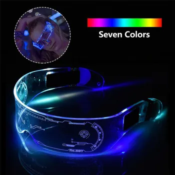 LED Očala EL Žice Neon Party Svetlobna LED Očala sveti Očala Rave Kostum Stranka Dekor Cyberpunk Očala LED Igrače
