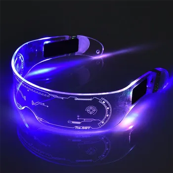 LED Očala EL Žice Neon Party Svetlobna LED Očala sveti Očala Rave Kostum Stranka Dekor Cyberpunk Očala LED Igrače