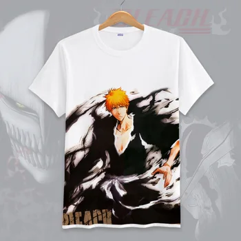 Poletne majice Anime Bleach Kurosaki ichigo Cosplay T-shirt Kuchiki Byakuya Unisex Vrh Tees Kratkimi Rokavi tshirt Moda