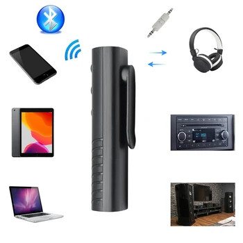 Bluetooth 5.0 Avto Glasbe, Audio Aux izhod za Slušalke Sprejemnikom, 3.5 mm Jack Brezžični Adapter za iphone, MP3, PC TV Oddajnik Bluetooth