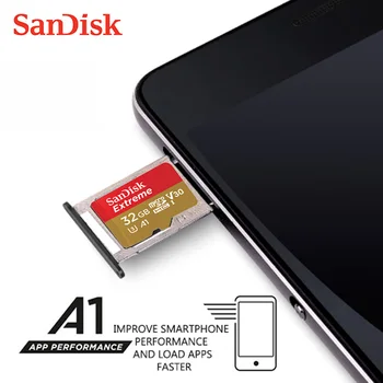 SanDisk Extreme Micro SD 32GB 64GB Flash Pomnilniško Kartico 128GB 256GB 512GB 1TB TF Kartice A2 U3 V30 microSDHC/microSDXC Za