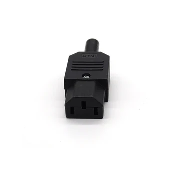 10A 250V Black IEC C13 Ženski Plug Rewirable Napajalni Priključek 3 Zatiči AC Vtičnico