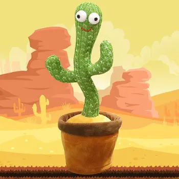 Kaktus Plišastih Igrač Elektronski Shake Ples Z Pesem Igrača 120 Angleški Pesmi Svetlobna Kaktus Igrače Kreativna Darila 7753