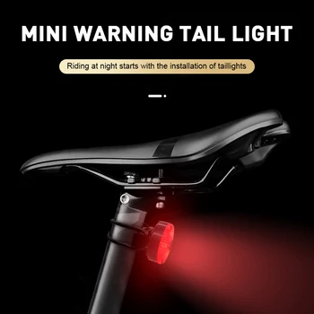 USB Polnilne Kolo Zadnje Luči IPX4 Nepremočljiva Varnost Opozorilo Kolesarjenje Lahka Čelada Mini Kolesarski LED Izposoja Rep Svetlobe