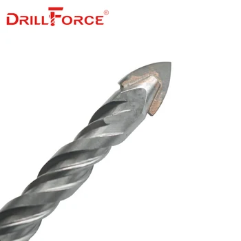 Drillforce 5PCS Steklo Keramične Ploščice, Beton Svedri Set 6/8/10/12mm Karbida, ki se Odlagajo SDS Plus 160 mm Zidarska Drill Bit