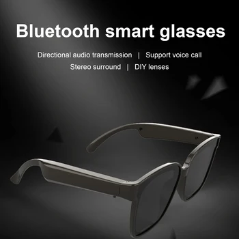 Bluetooth 5.0 Pametna Očala Audio Slušalke Smart Šport Slušalke Kostne Prevodnosti Kvadratni Krog Sončna Očala Bluetooth Vožnje Buljiti