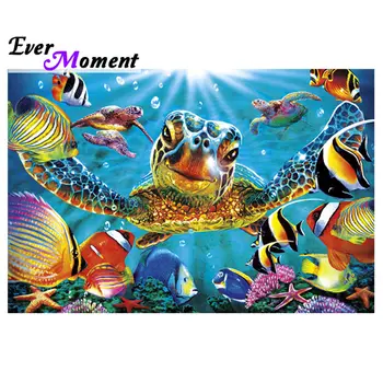 Kdaj Trenutek Diamond Slikarstvo Ocean Živali, Morske Želve Zvezda Navzkrižno Šiv Kompleti Mozaik Slika Domov Dekoracijo Sten 5L030 7798
