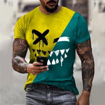 XOXO vzorec 3d natisnjeni t-shirt moda za moške ulica priložnostne športna majica moški O-vratu prevelik t-shirt Kul Tshirt 2021 poletje 78025