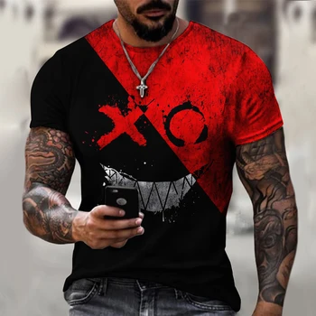 XOXO vzorec 3d natisnjeni t-shirt moda za moške ulica priložnostne športna majica moški O-vratu prevelik t-shirt Kul Tshirt 2021 poletje