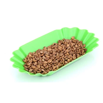 Plastično Ploščo Coffee Bean Pladenj Ovalni Hrane Strežnik Jed Zaslon Namizna 78231