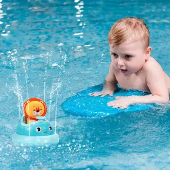 Baby Kopel Igrače razpršeno Vodo Tuš Plavati Bazen za Kopanje Igrače za Otroke Predenje Čoln z Igrača Lions Kad, Igrače za Toddlers Otroci