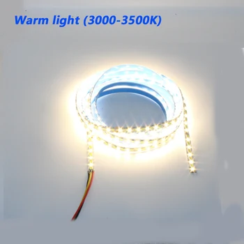 Visoko lumen SMD2835-200D Dvojni barve LED trakov, 8 mm širina svetlobni trak se uporablja v lestenci stropne svetilke plošča svetlobe itd..