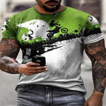 Evropski in Ameriški nova oblačila za moške SSO pismo 3D tiskanje okrogle ovratnik šport mladih modnih ulica T-shirt za moške kratke rokave