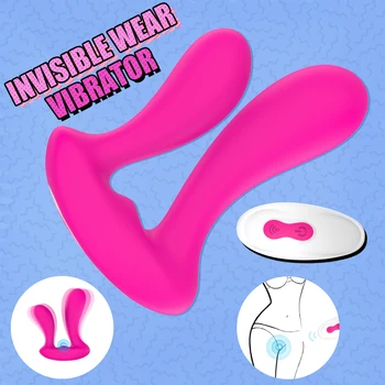 3in1 Nevidno Nositi spodnje Hlačke Vibrator za Pare brez naramnic Dildo G Spot Vagine, Anusa Presredka Stimulacije Sex Igrače za Ženske Trgovina