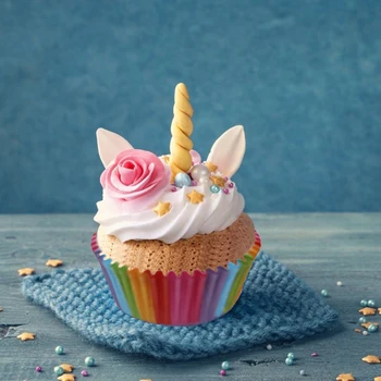 100 KOZARCEV Mavrične Barve Cupcake Linijskih Cupcake Papir za Peko Skodelice Muffin Primerih Torto Plesni Torto Pokal Stranka Pladenj za Torto Plesni Okrasitev Orodje