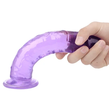 Mehak Jelly Vibrator Realističen Penis Močan Sesalni Analni Butt Plug Dick Igrača za Odrasle Erotična G-spot Orgazem Seks Igrače za Ženske