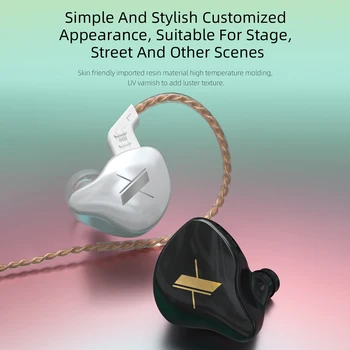 KZ EDX Gaming Slušalke Žične Dinamično HiFi Heavy Bass in-ear Slušalke z Mikrofonom Slušalke Telefona