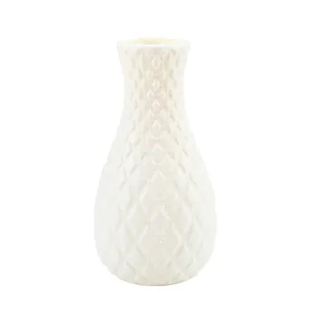 Plastični Cvet Vazo Dekoracijo Doma Bele Vaze Imitacije Keramične Vaze Cvetlični Lonček Dekoracijo Skandinavski Slog Cvet Košarico 80125