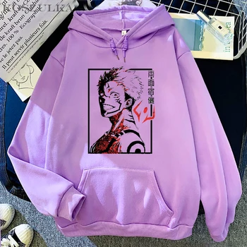 Vroče Japonski Anime Hoody Jujutsu Kaisen Grafični Hoodies Ulzzang Svoboden Risanka Unisex Sweatshirts