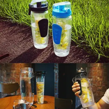 32oz 900 ml BPA Free Sadje Infuser Sok Shaker Fitnes Športna Limone Steklenico Vode Tour pohodništvo Prenosni Plezalni Tabor Šport Steklenice