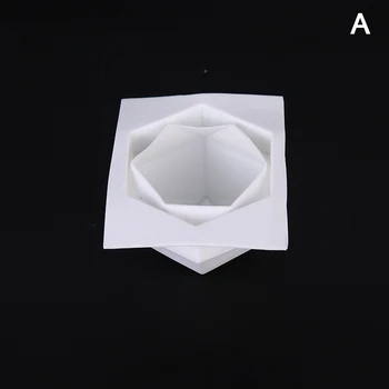 3D Geometrije iz Silikona, Sveča Plesni Aromaterapija Sveča Plesni DIY Ročno izdelane Sveče Materiala Smolo Plesni Svečo, zaradi Česar