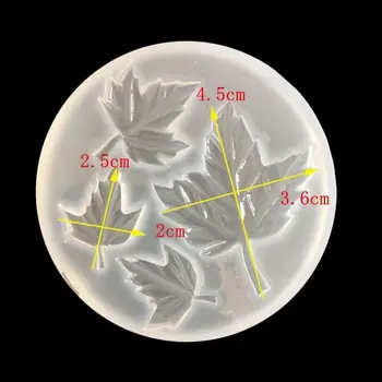 Maple Leaf Nakit, Izdelava DIY Epoksi Smolo Plesni Silikonsko Plesni Ogrlico, Obesek, 4 stilov Obrti Prozoren Silikonski Kalup