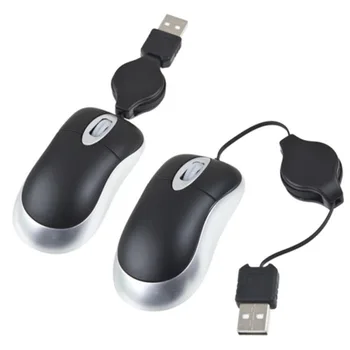 Prenosni Računalnik Prenosni USB 2.0/1.1 Miško Zložljive Slim, USB Optični se Pomaknite Miško za Laptop PC Optični Senzor 800dpi