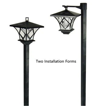 1,5 M, LED Sončno energijo Tradicionalni Vrt Svetilko mesto Lamppost Luč Svetlobe Dekor Sončne Streetlights za na Prostem