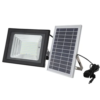 100W Nepremočljiva Prostem LED Solar Wall Svetlobe Nastavljiv timer Lučka Žaromet z Daljinskim upravljalnikom za dvorišču steno parkirišče 81190