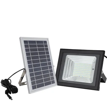 100W Nepremočljiva Prostem LED Solar Wall Svetlobe Nastavljiv timer Lučka Žaromet z Daljinskim upravljalnikom za dvorišču steno parkirišče