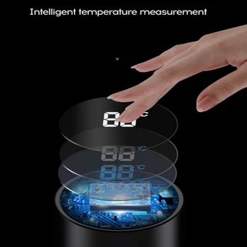 Thermos Steklenico Led Digitalni Prikaz Temperature Iz Nerjavečega Jekla, Kave, Mleka, Skodelico Steklenico Vode Toplotne Skodelice Inteligentni Skodelice