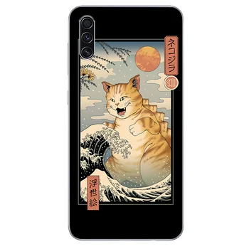 Suši Ninja mačka primeru telefon Xiaomi mi 9 lite redmi K30 K40 7A 8A 9A 9C stojalo pokrov na Redmi Opomba 9s 8T 7 8 9 5 Pro Primeru