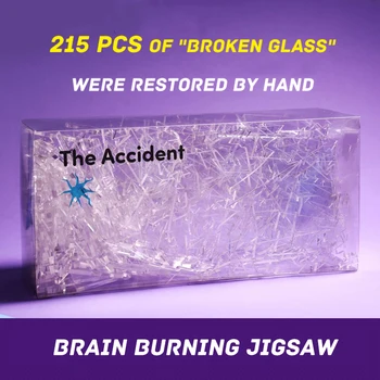 Akrilna Crystal Sestavljanke Broken Glass Jigsaw Nesreči Puzzls Interaktivne Igre Stres Razbremenilna Darilo Za Otroke, Odrasle