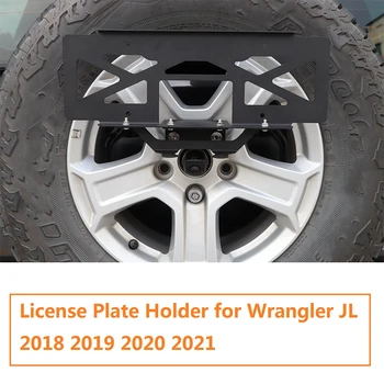 Registrske Tablice Držalo za Jeep Wrangler JL 2018 2019 2020 2021 Avto Zadaj Rezervno Pnevmatiko registrske Tablice Vesa
