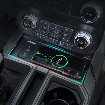 Avtomobilska dodatna oprema za Ford F150 15W QI avto brezžični polnilnik hitro telefon polnilnik za polnjenje pad plošča polnjenje imetnik 2017-2020