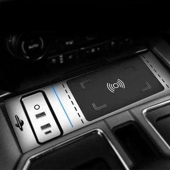 Avtomobilska dodatna oprema za Ford F150 15W QI avto brezžični polnilnik hitro telefon polnilnik za polnjenje pad plošča polnjenje imetnik 2017-2020