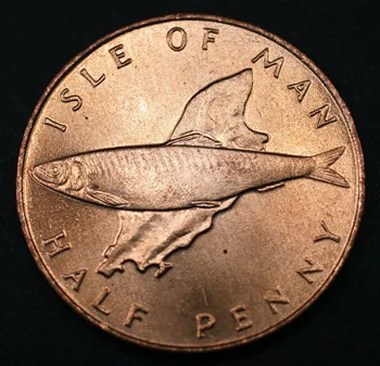 Otok Man 0.5 Pence 1/2 Pence Tujih Kovancev 1976 Izdaja Kovancev Evropi Novo Izvirno Kovanec, Spominski Edition Resnično Redki