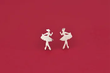 Moda za Preprečevanje Alergije Ballet Dekle Stud Uhani za Ženske Poročni Uhani Nakit Dodatki Brincos eh419 82343