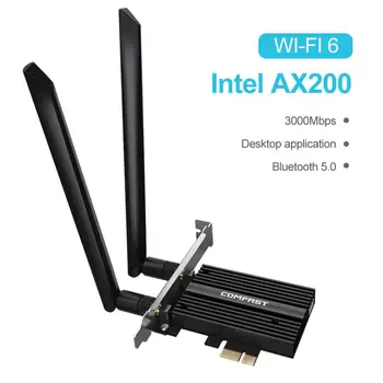3000Mbps Dual Band Adapter WiFi 6 AX200 802.11 ax PCI-Ex1 Brezžična Omrežna Kartica 2021 Novo Univerzalno Povezovanje Pribor 2021