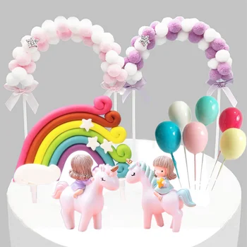 Rainbow Unicorn Torto Pokrivalo Torto Pokrivalo Samorog Rojstni Dan Baby Tuš Poročno Zabavo, Obletnico Igrača Darilo Za Dekle, Fant, Ženske, Osebe