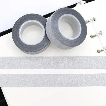 10*15 mm Srebrna Barva Washi Tape Bleščice Flash Nalepke DIY Album Dekoracijo Lepilo Roko Račun Maskiranje Washi Tape 1 KOS