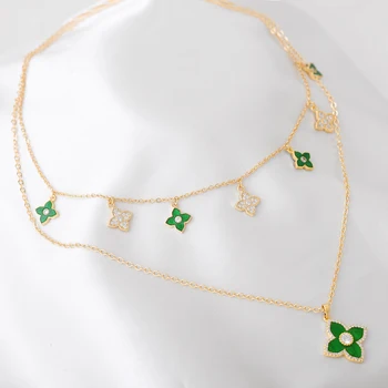 OYB korejska različica nove štiri deteljico ogrlica ženske kratke ogrlico, obesek, Vratu verige modni ovratnik nakit 83652