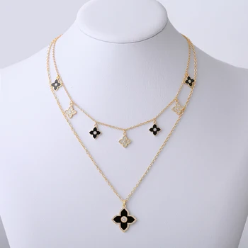 OYB korejska različica nove štiri deteljico ogrlica ženske kratke ogrlico, obesek, Vratu verige modni ovratnik nakit