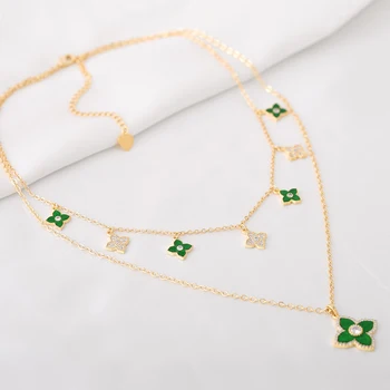OYB korejska različica nove štiri deteljico ogrlica ženske kratke ogrlico, obesek, Vratu verige modni ovratnik nakit